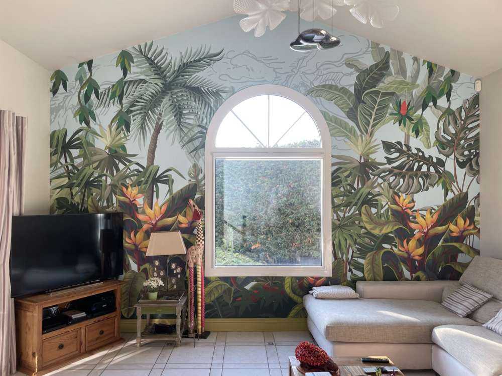 Dschungel Bäume und Blumen