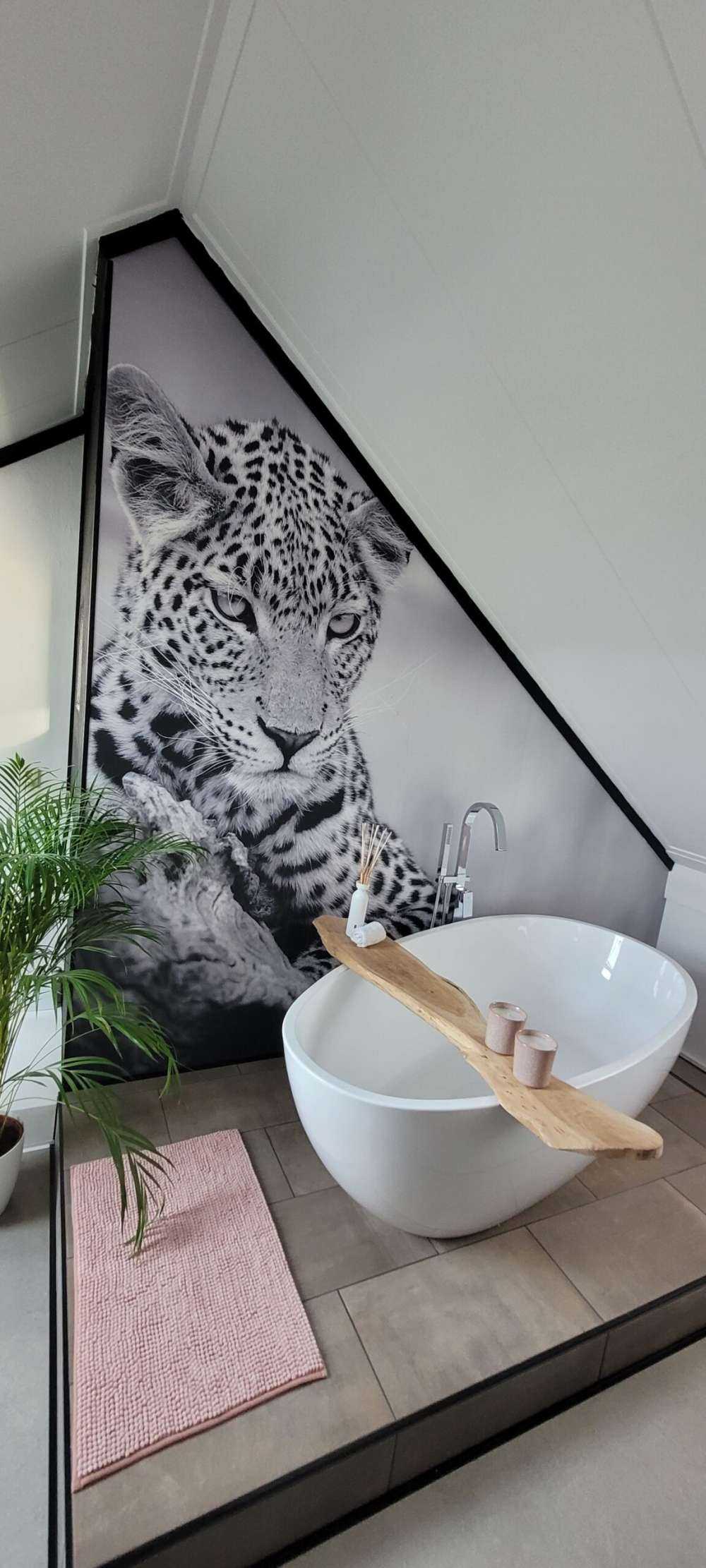 Leopard schwarz, weiß