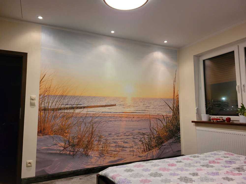 Dünenstrand mit Sonnenuntergang