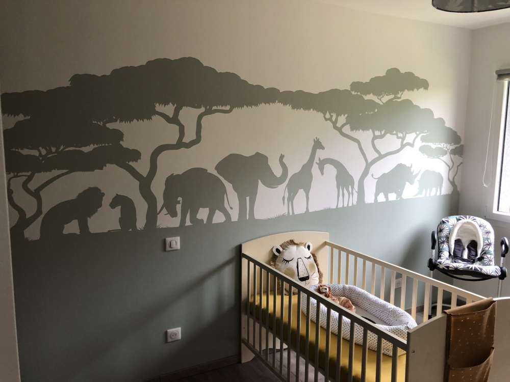 Silhouetten-Safari-Tiere, hellgrün
