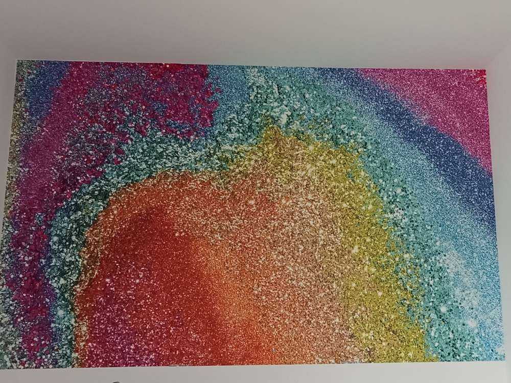 Regenbogen glitzert