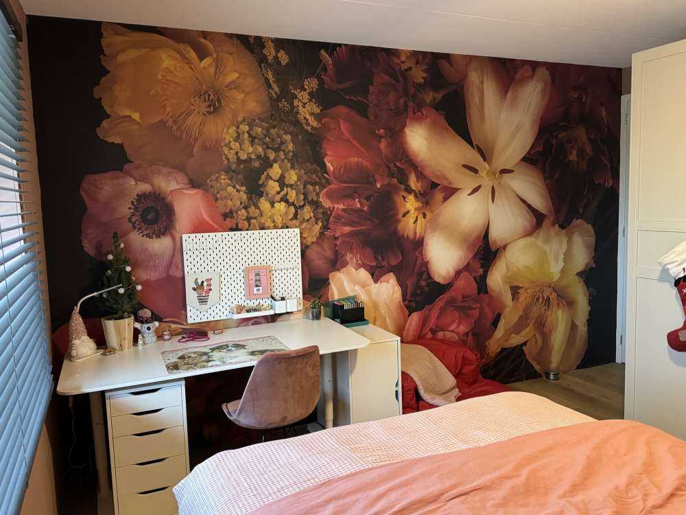 Schöne und bunte Blumenkranz
