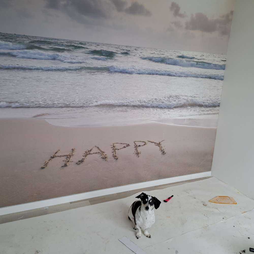 Text im Sand - Fototapete, image size:1000x1000