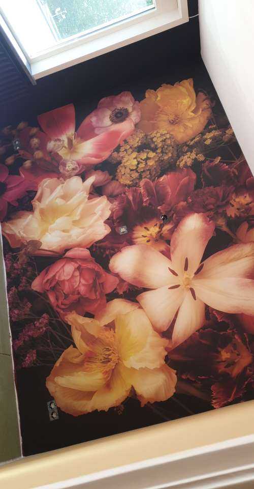 Schöne und bunte Blumenkranz