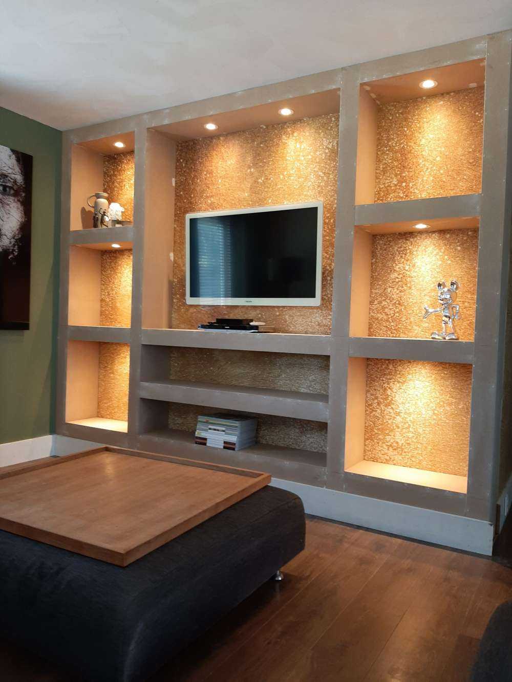 Ockerhaltiger gelber Beton auf Fototapete