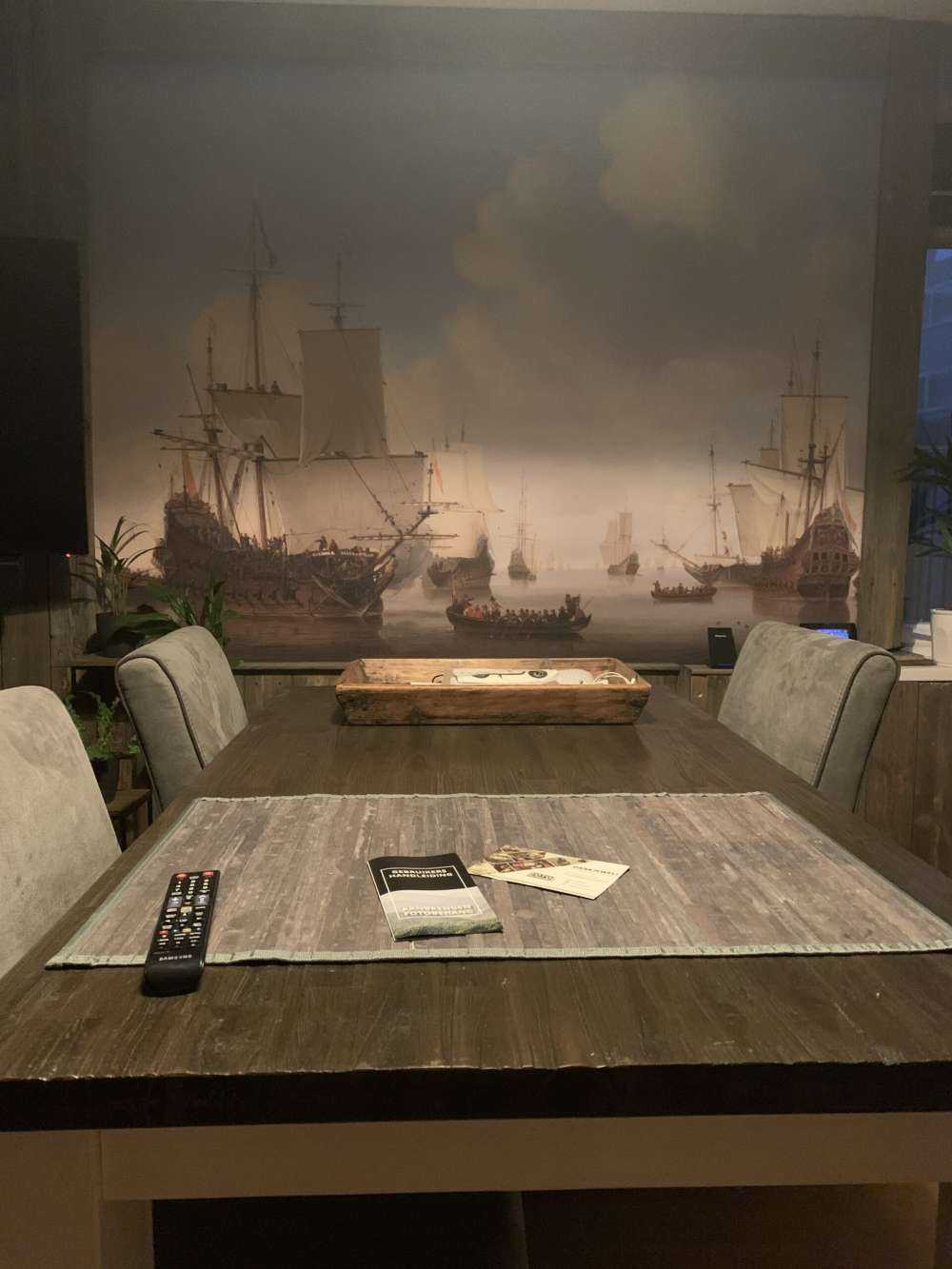 Fototapete Rijksmuseum. Niederländische Schiffe auf ruhiger See.