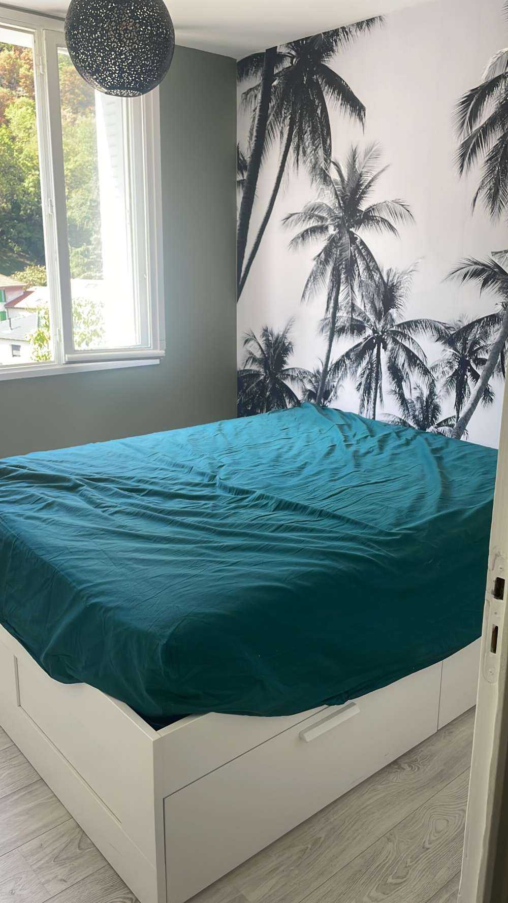 Palmen in Schwarz und Weiß