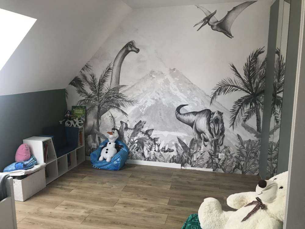 Dinos in Schwarz-Weiß