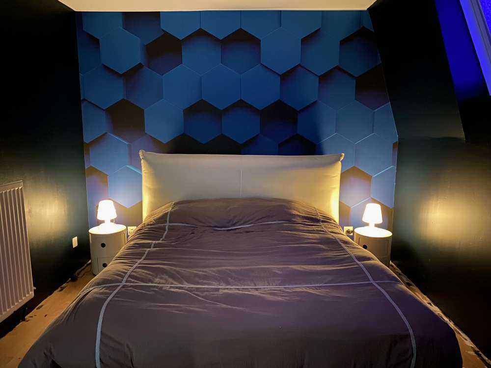 Dunkelblaue Hexagone