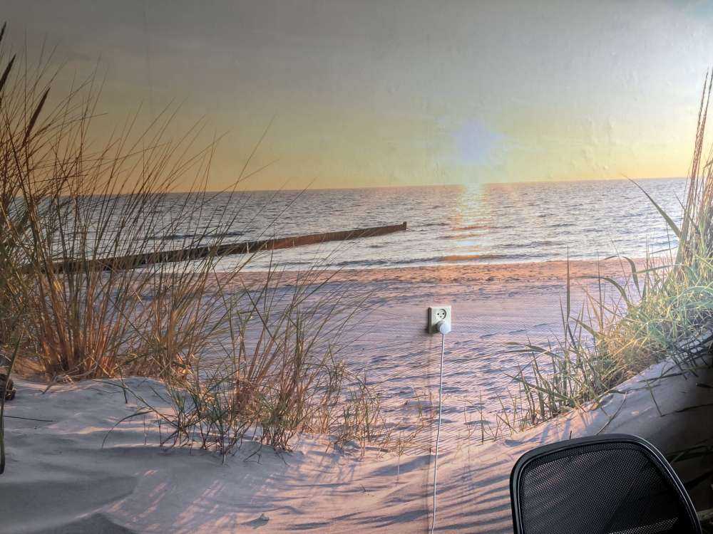 Dünenstrand mit Sonnenuntergang