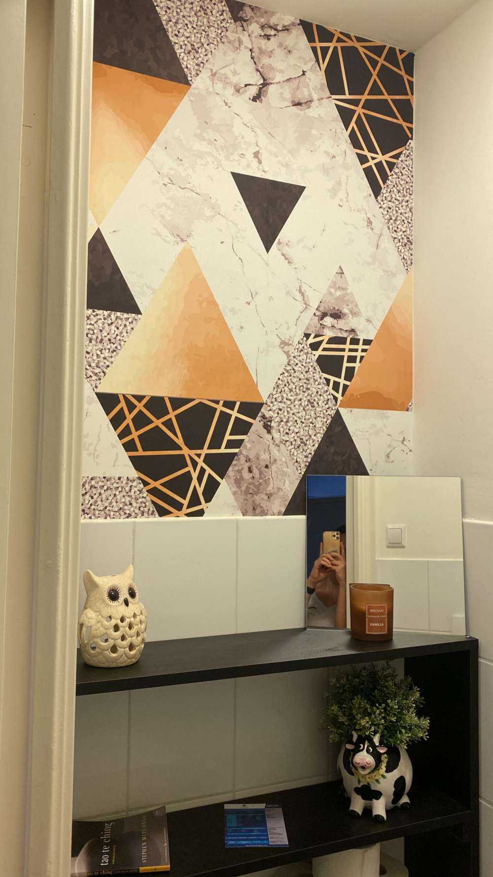 Marmor-Dreiecke mit Gold