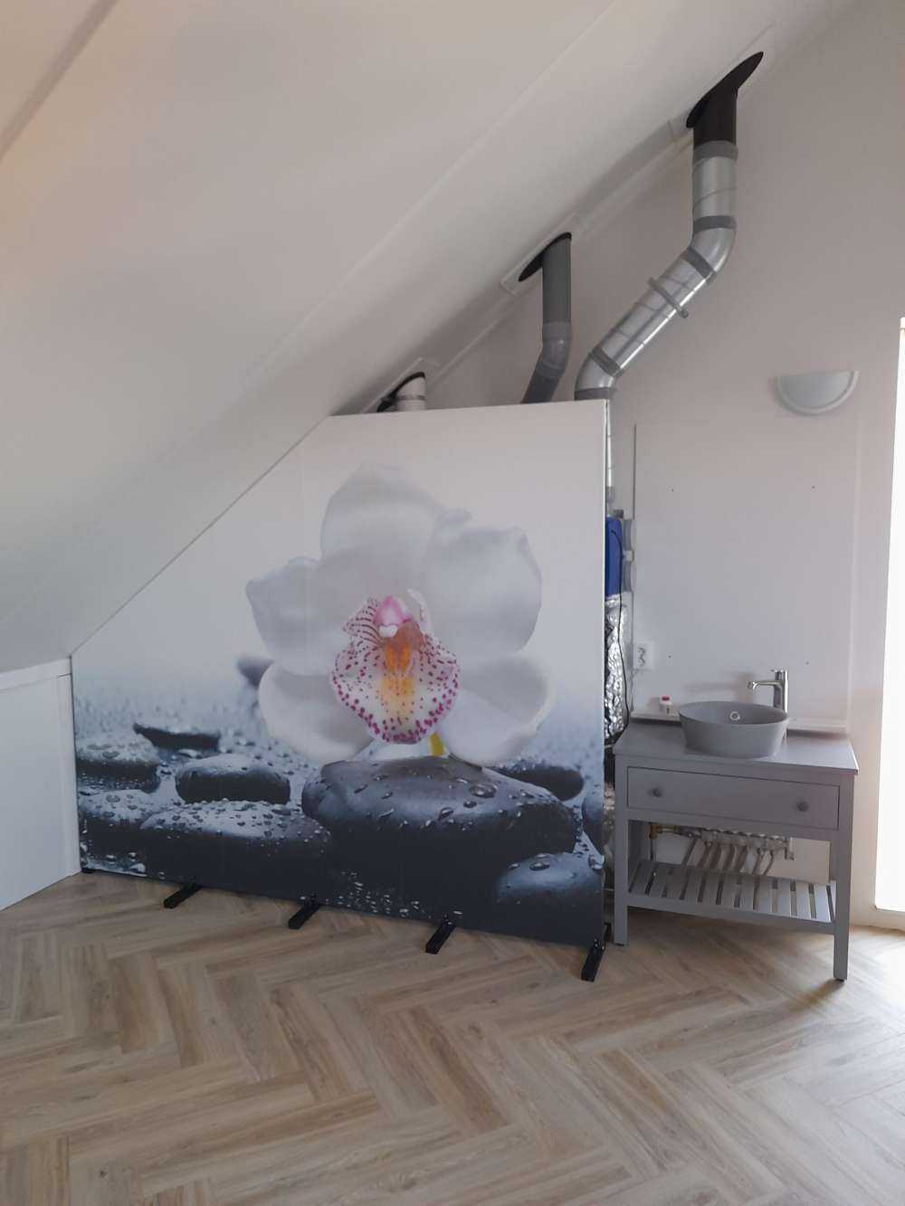 Weiße Orchidee auf Fototapete