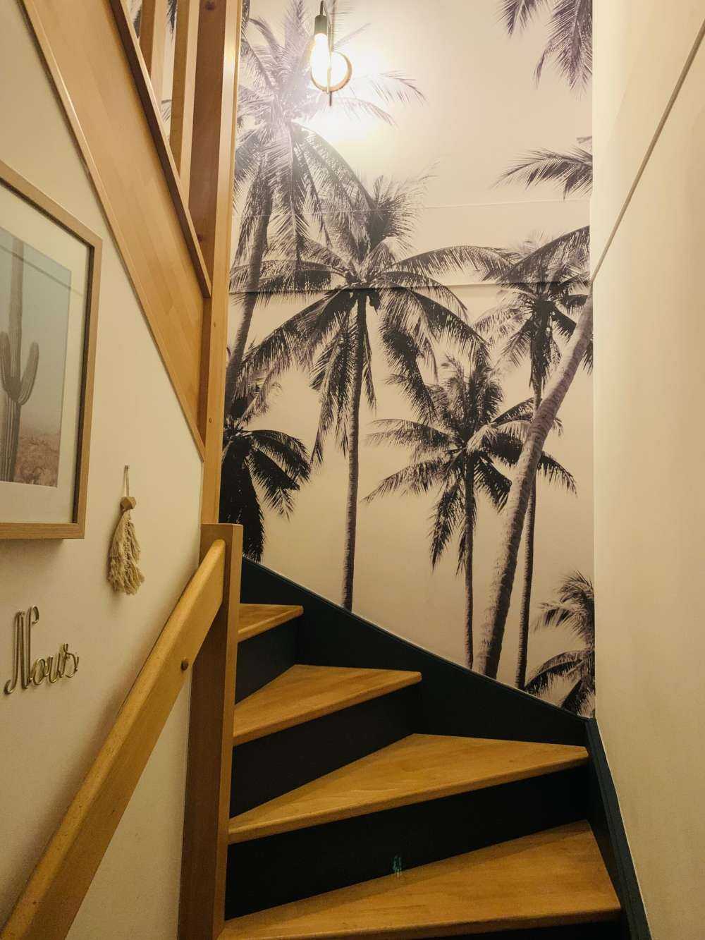 Palmen in Schwarz und Weiß