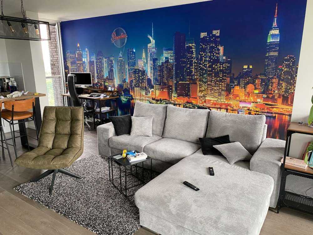 Fototapete New Yorker Skyline bei Nacht