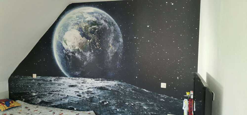 Mond und Erde