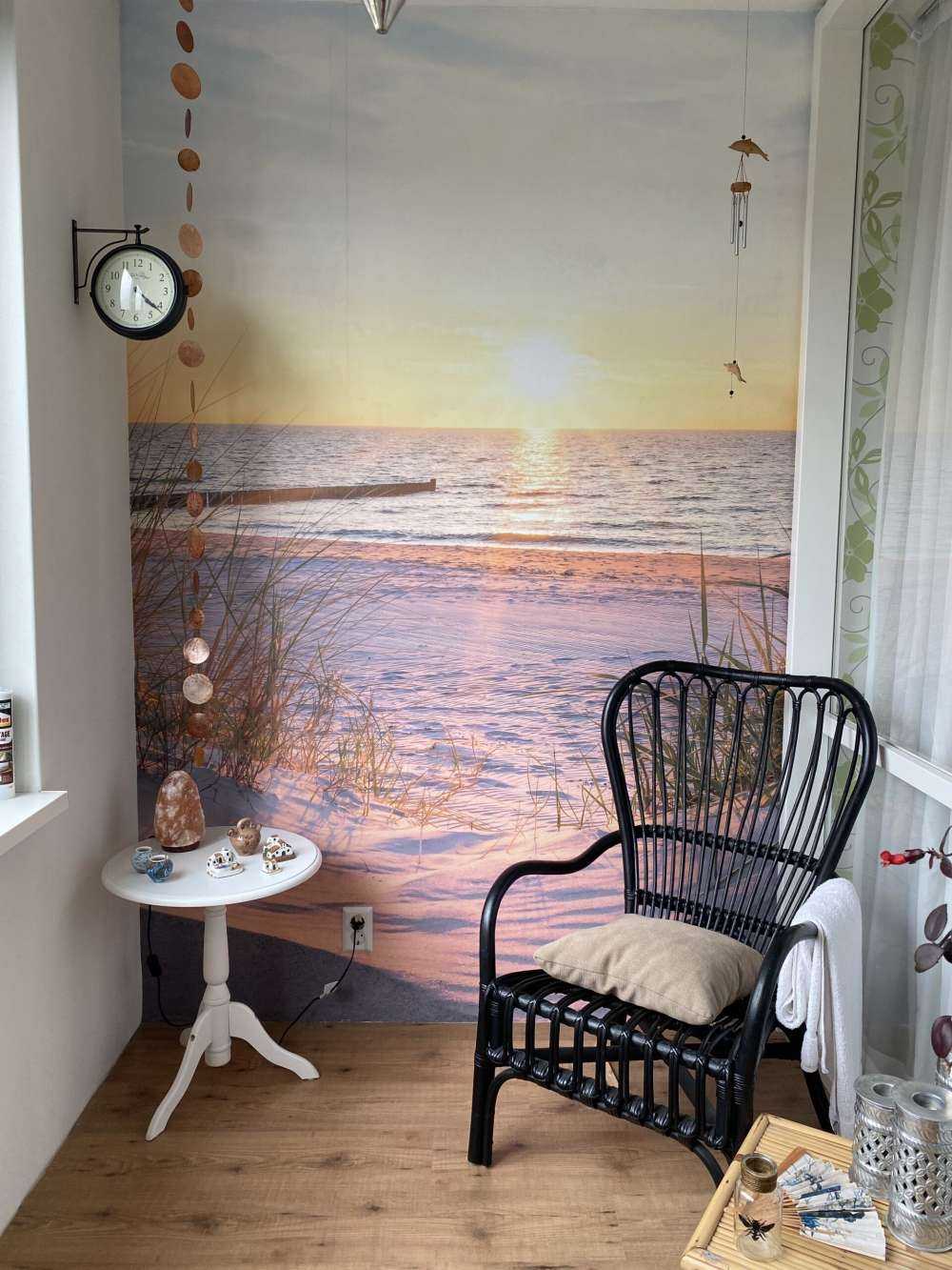 Dünenstrand mit Sonnenuntergang