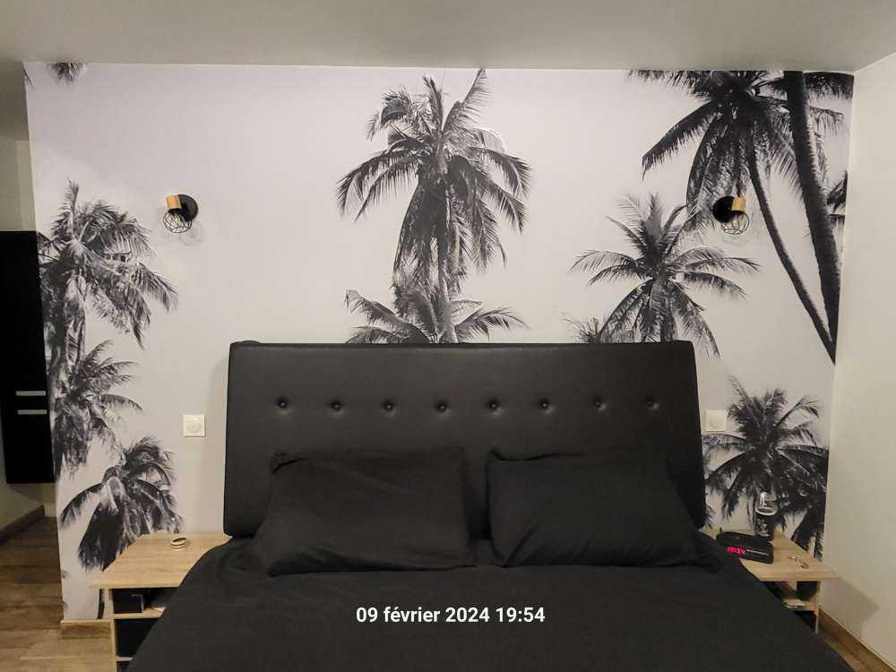 Palmen in Schwarz und Weiß