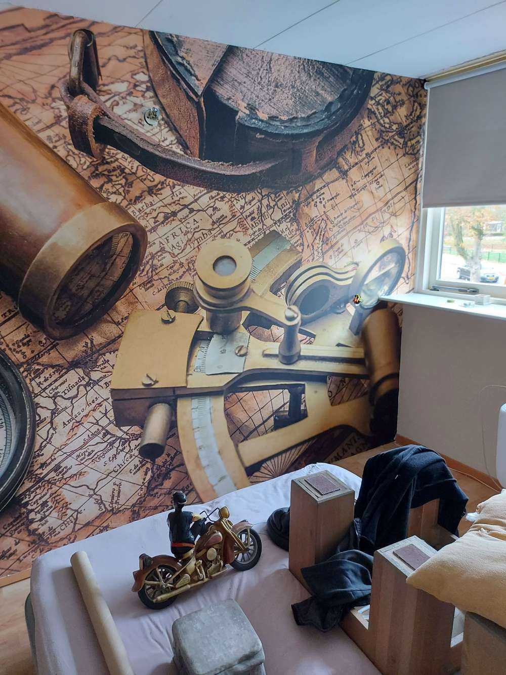 Weltkarte mit Kompass