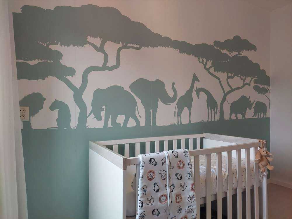 Silhouetten-Safari-Tiere, hellgrün