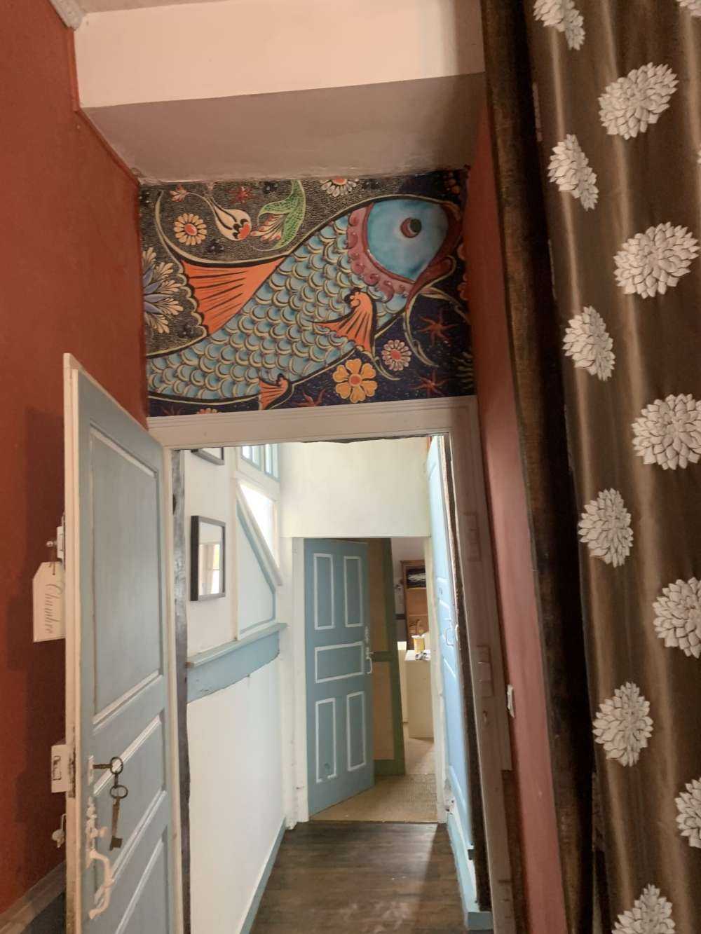Mosaikfisch auf Fototapete