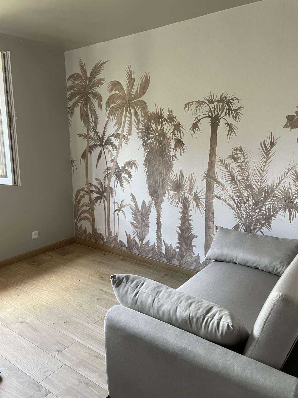 Dschungelthema in Taupe