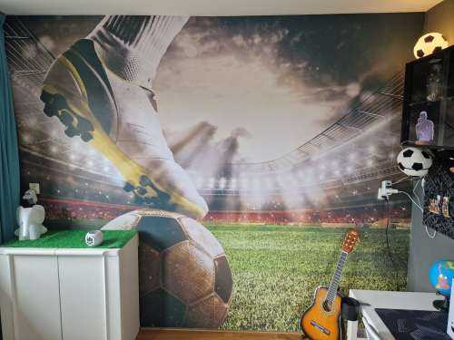 Fußballspieler im Stadion