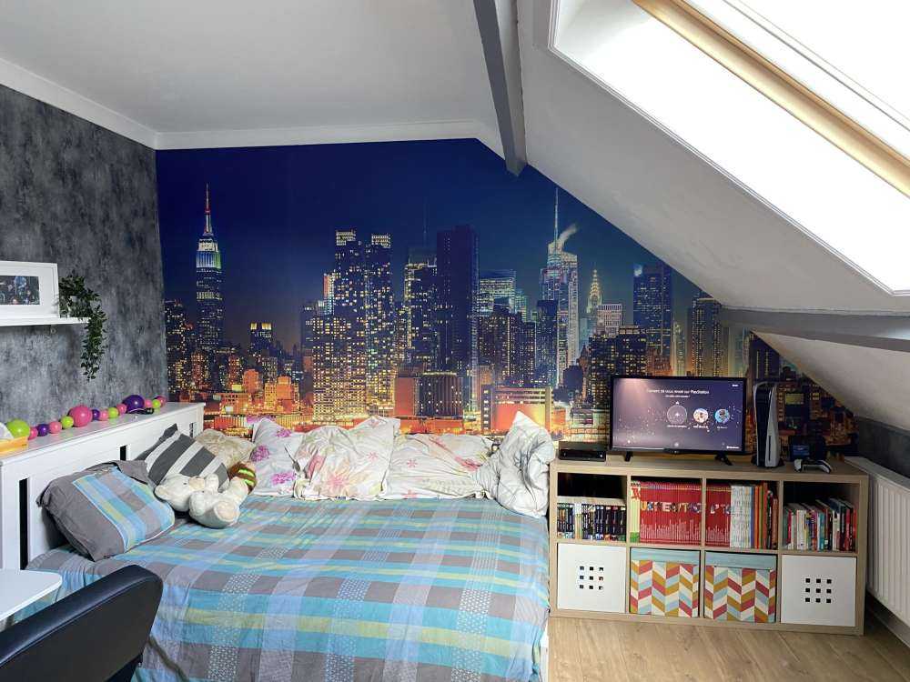 Fototapete New Yorker Skyline bei Nacht