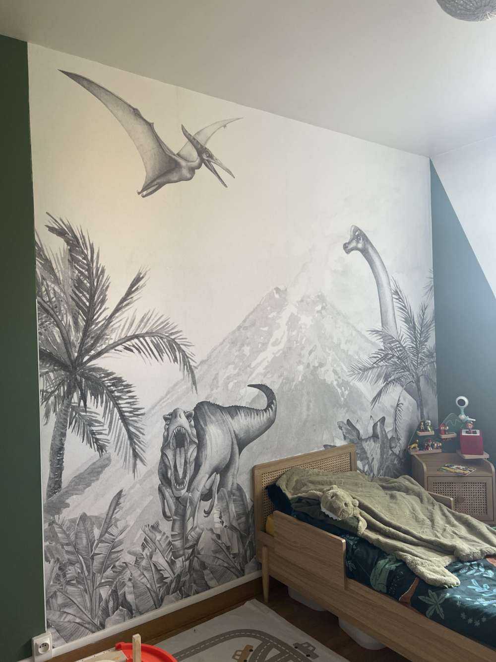 Dinos in Schwarz-Weiß