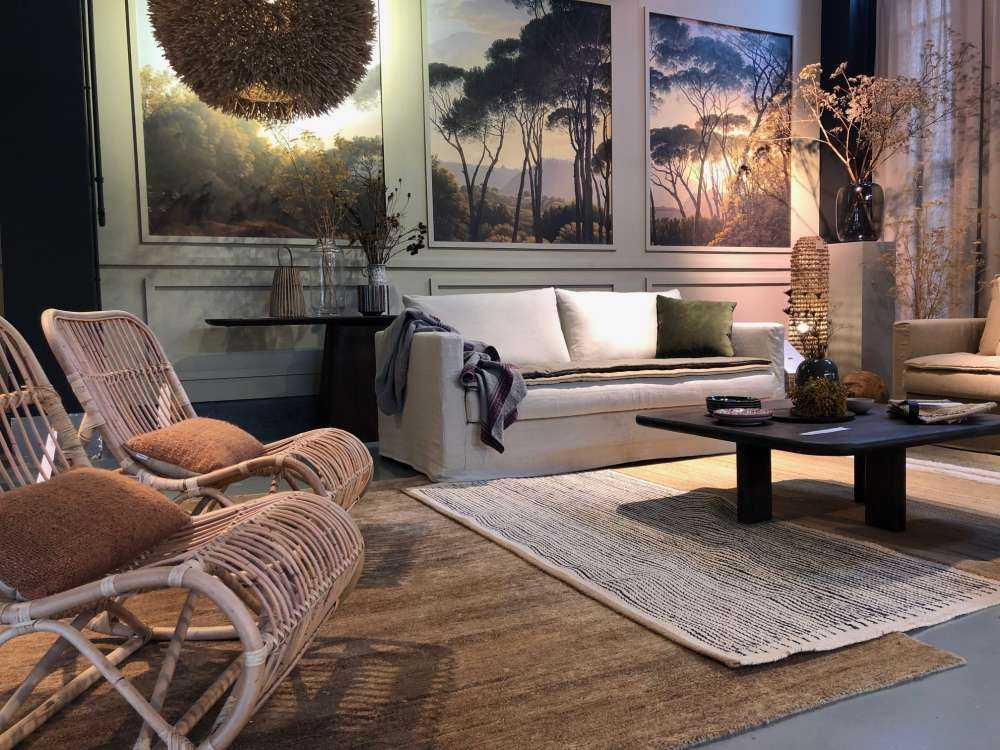 Italienische Landschaft mit Schirm Kiefern auf Fototapete