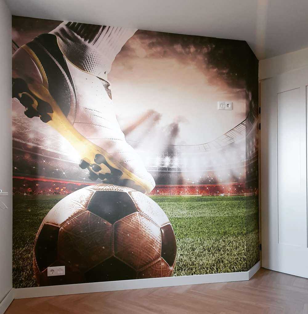Fußballspieler im Stadion