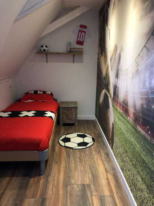Fußballspieler im Stadion