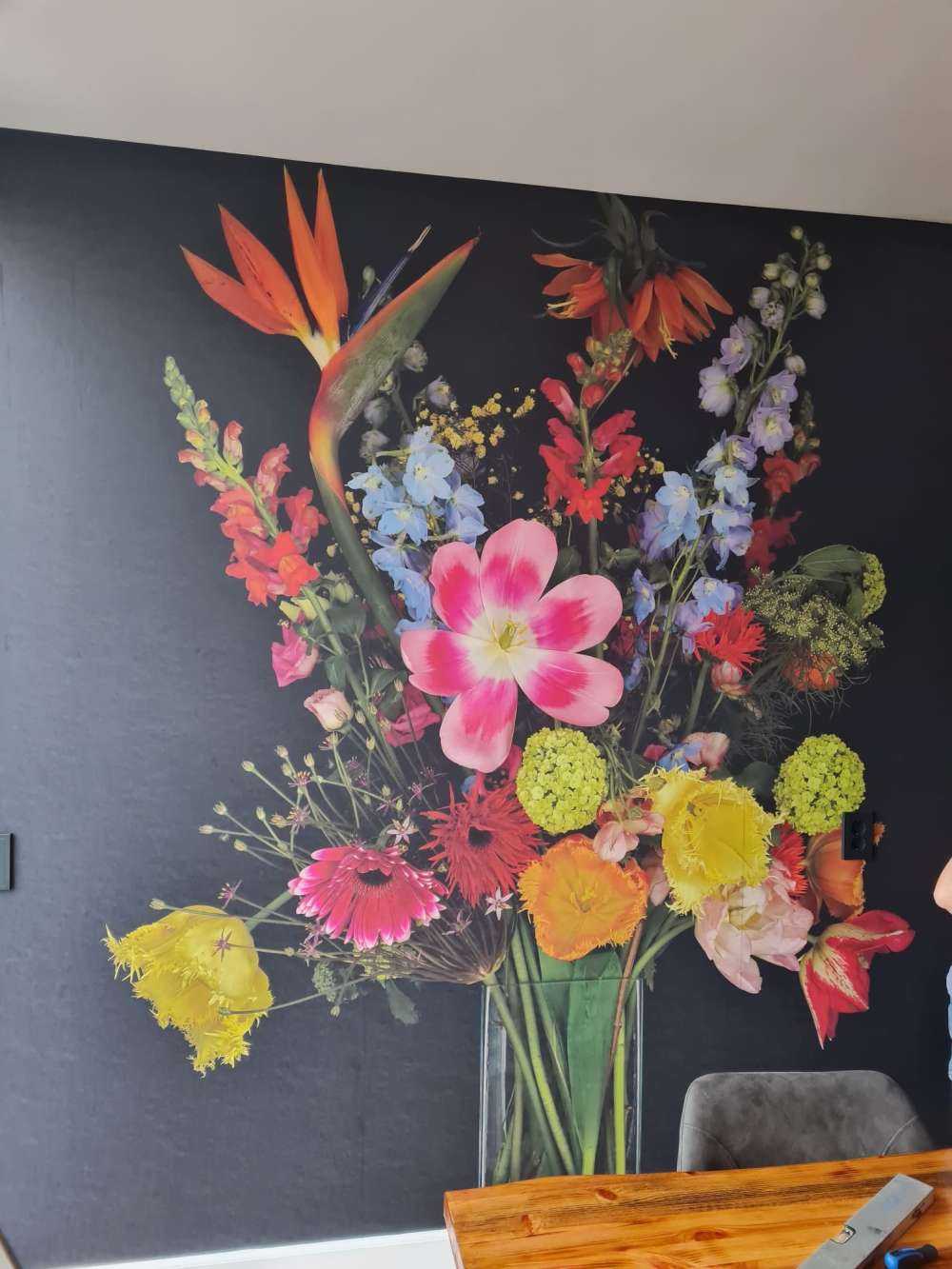 Blumenstrauß in Glasvase