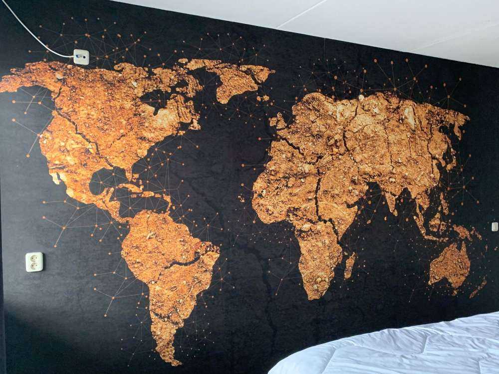 Weltkarte Gold