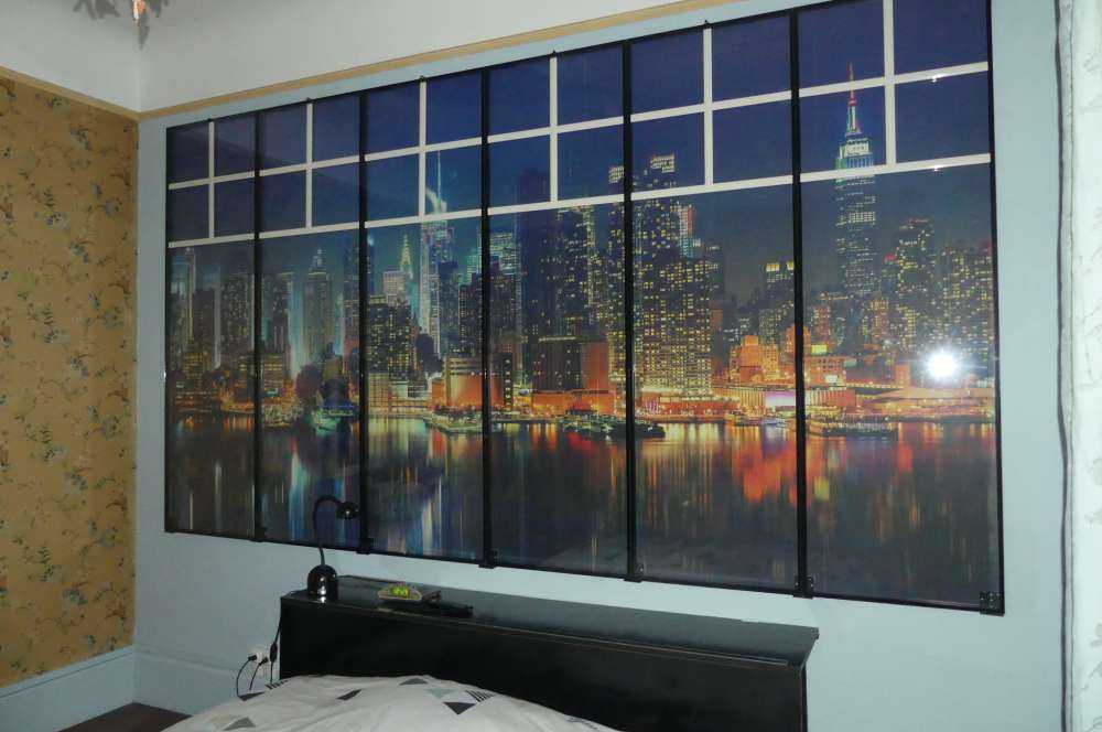 Fototapete New Yorker Skyline bei Nacht