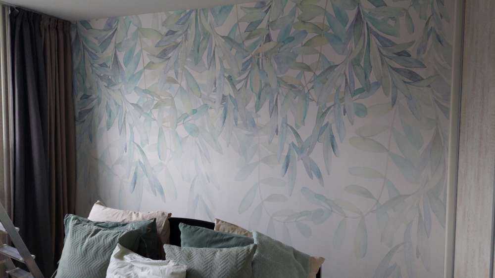 Pastellfarbene Aquarellblätter