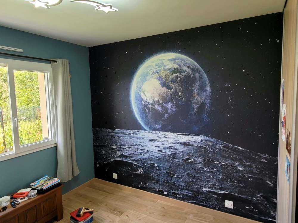 Mond und Erde