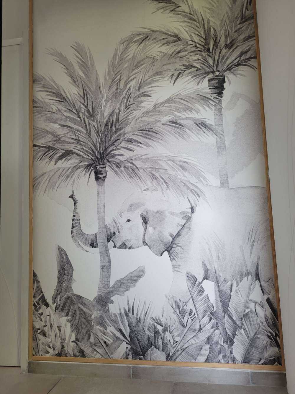 Dschungeltiere in schwarz-weiß