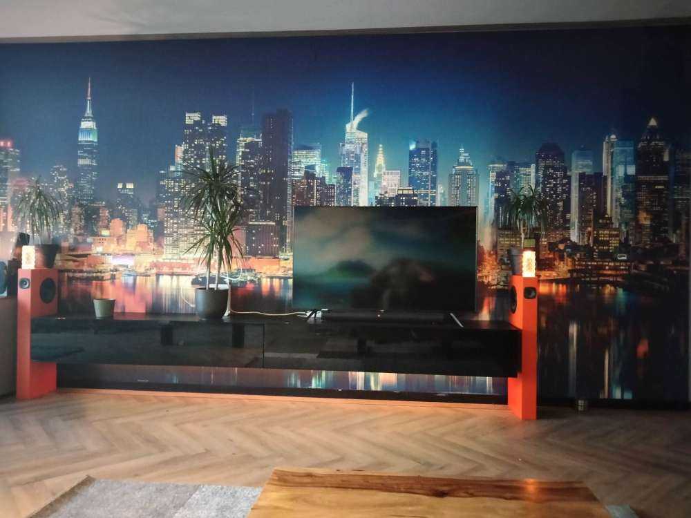Fototapete New Yorker Skyline bei Nacht