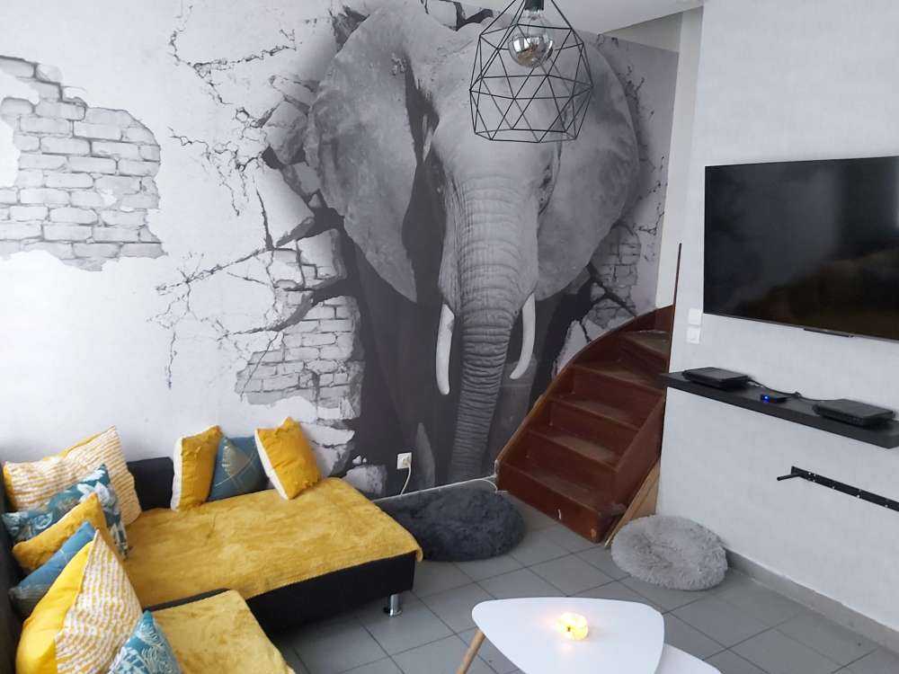 3D Elefant auf Fototapete