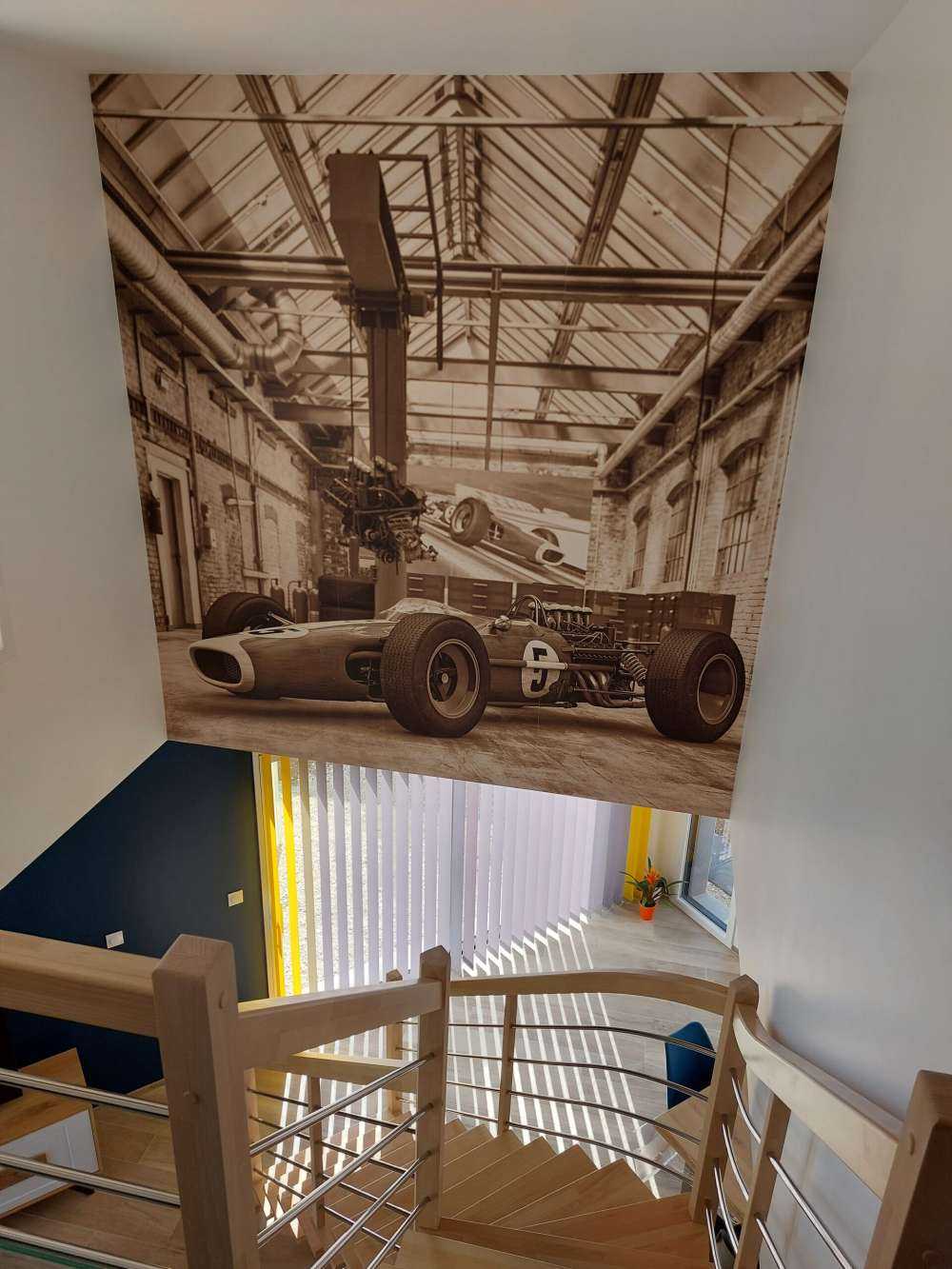 Alter Rennwagen auf Fototapete