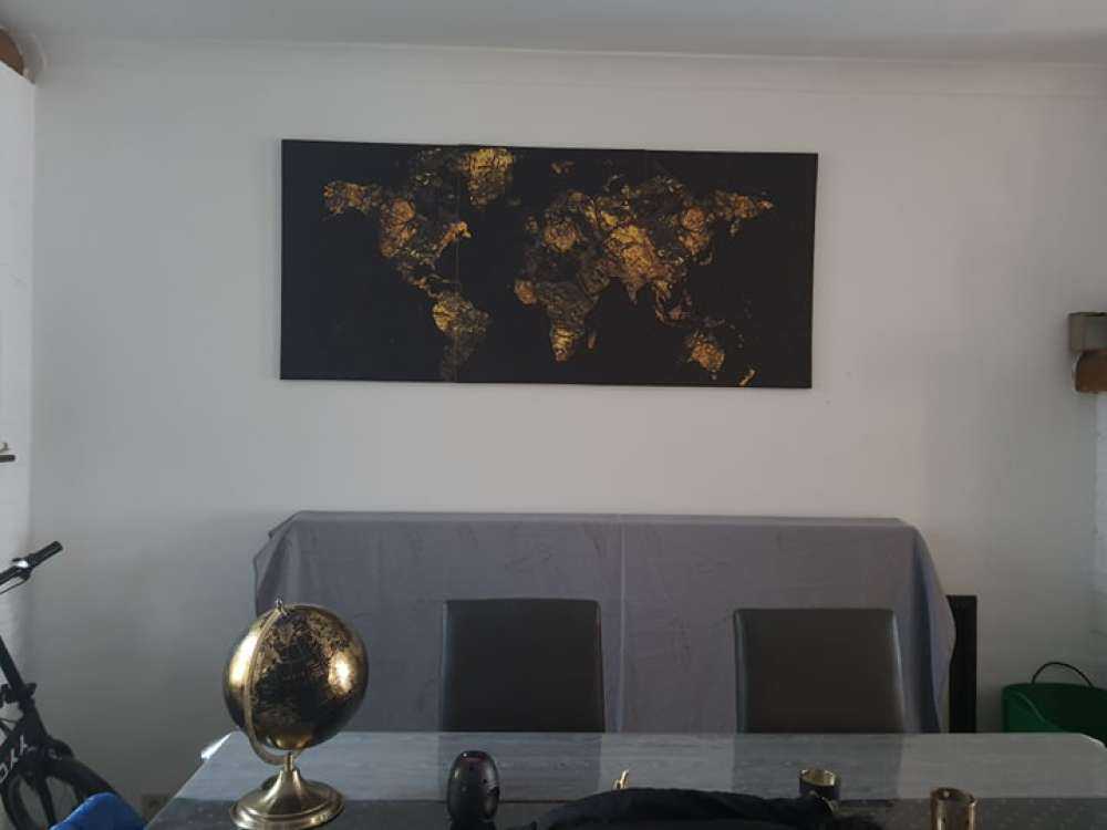 Weltkarte Gold