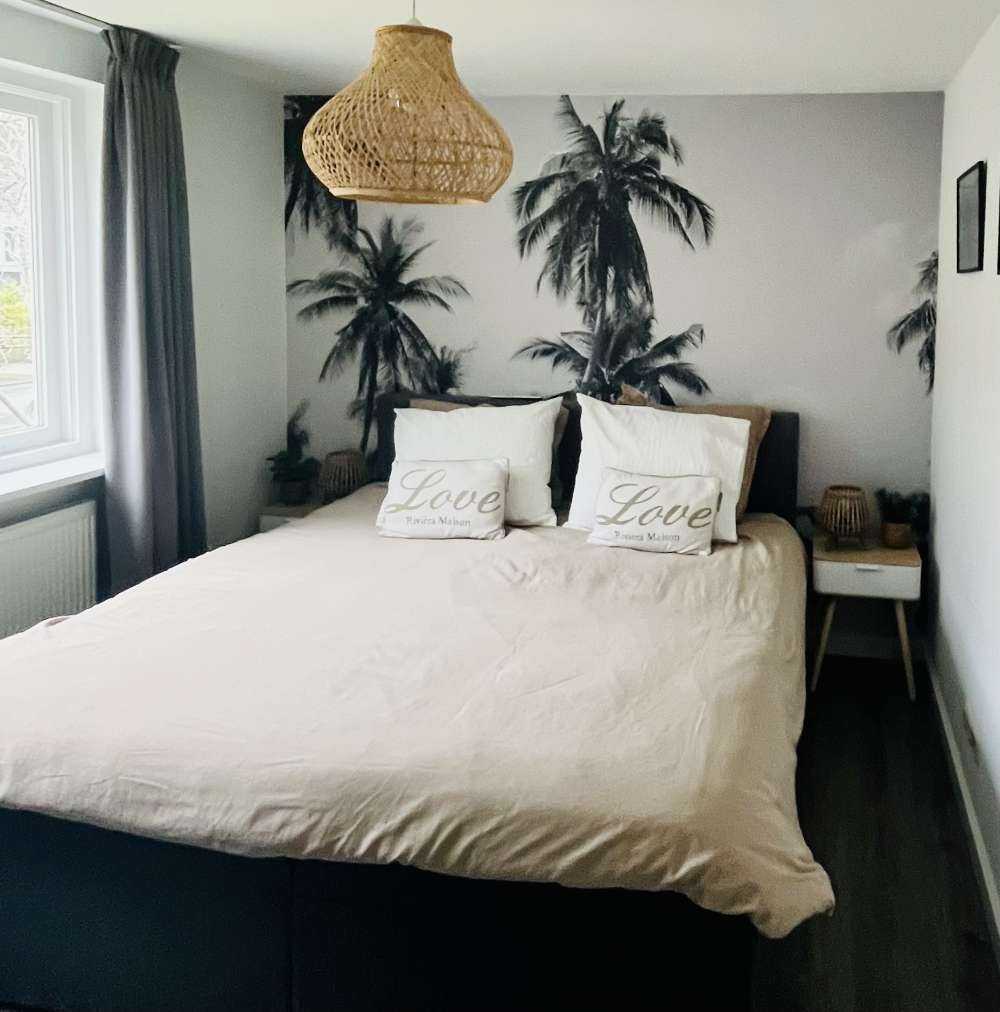 Palmen in Schwarz und Weiß