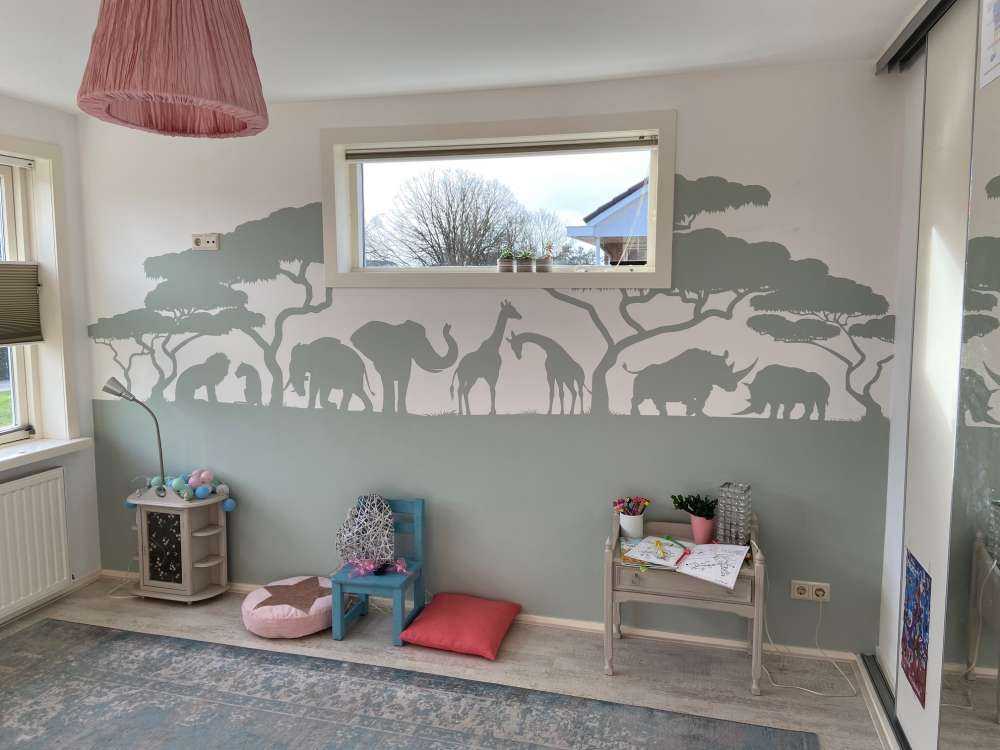 Silhouetten-Safari-Tiere, hellgrün