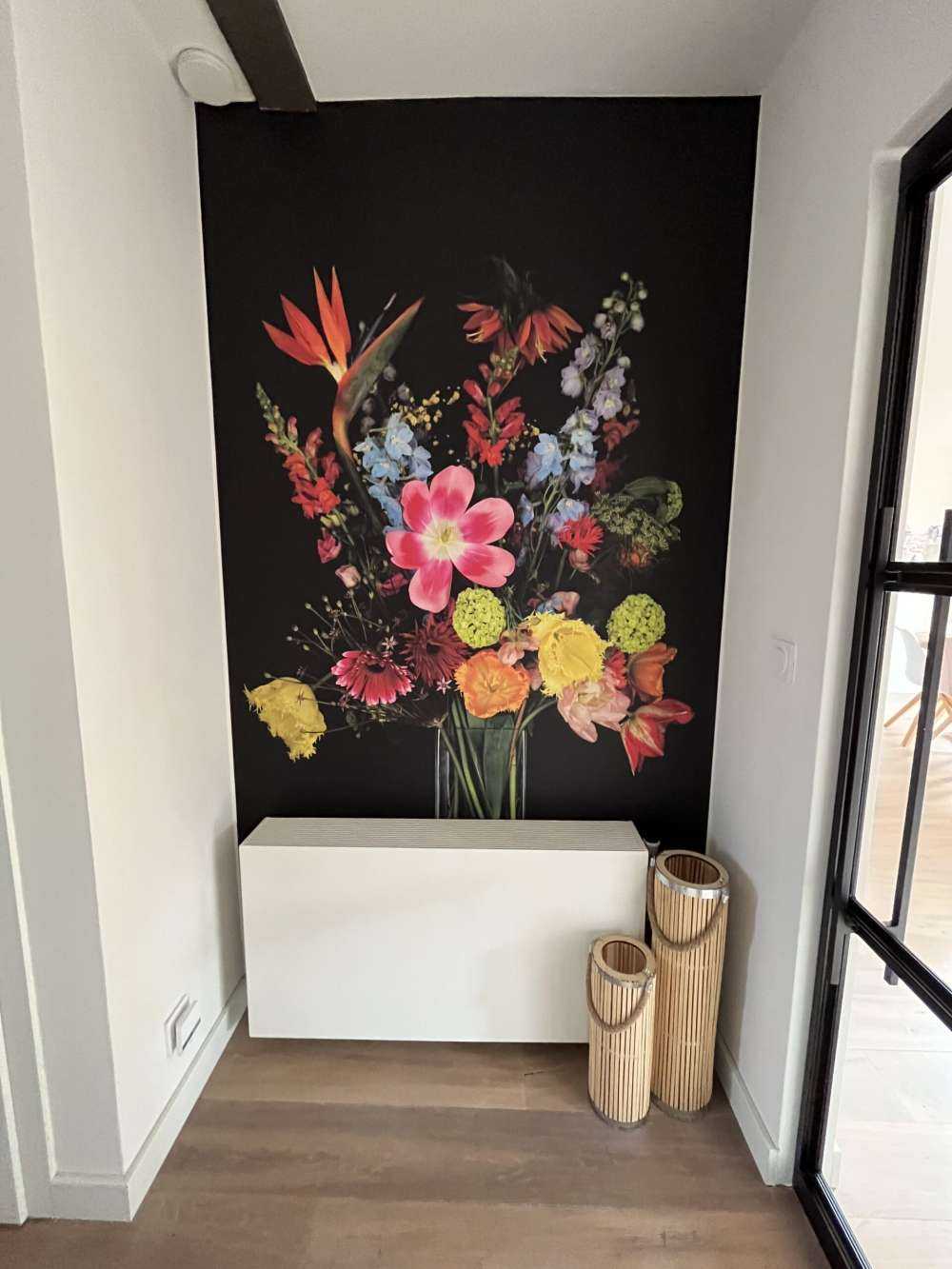 Blumenstrauß in Glasvase