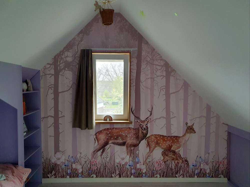 Familie der Hirsche, rosa