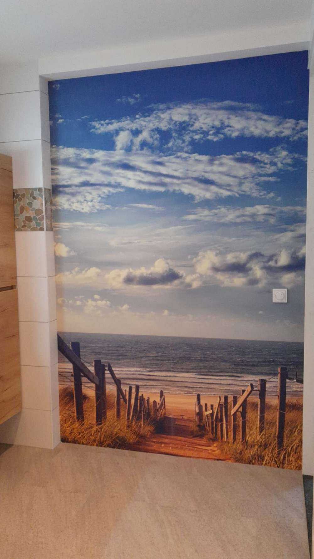Strand mit Wolken