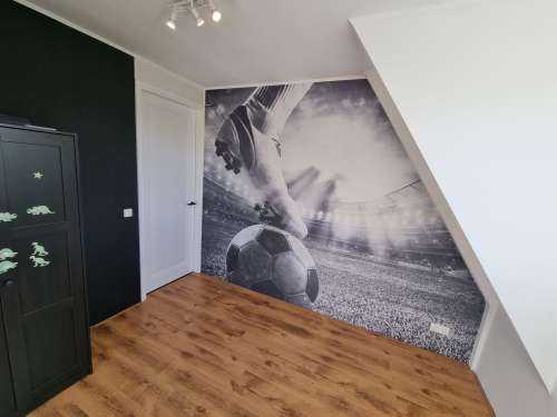 Fußballspieler im Stadion