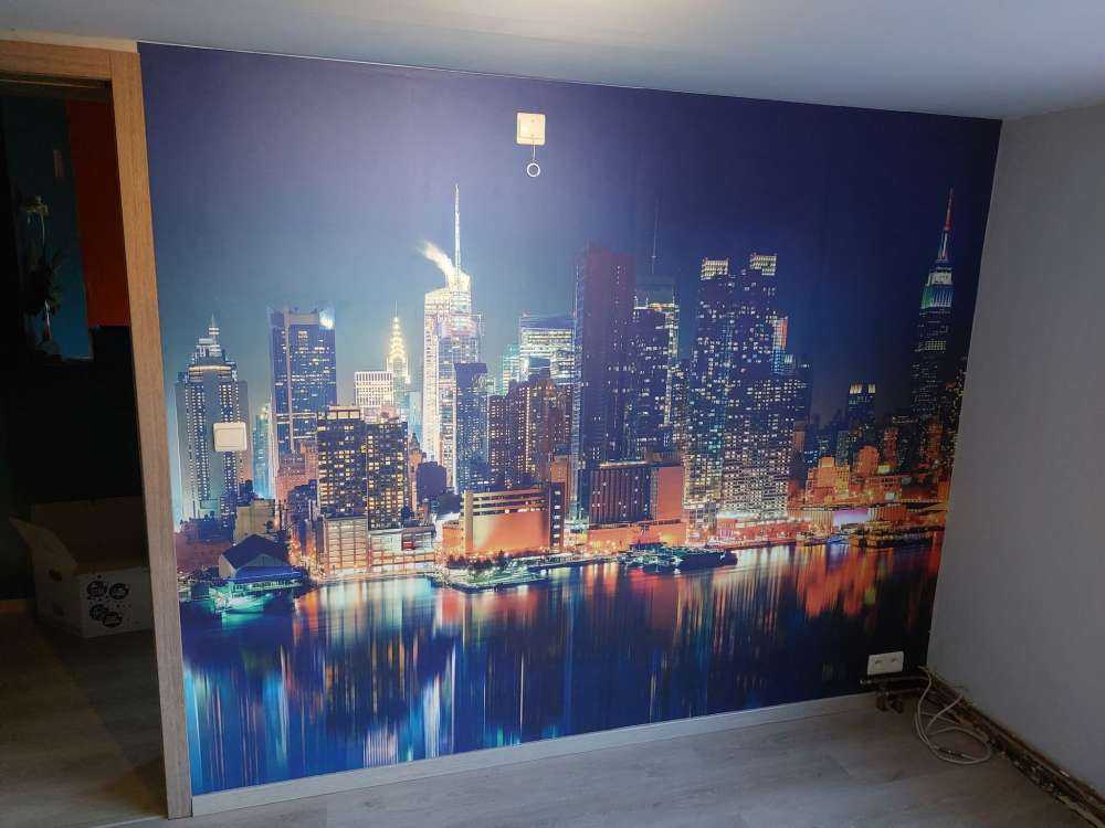 Fototapete New Yorker Skyline bei Nacht