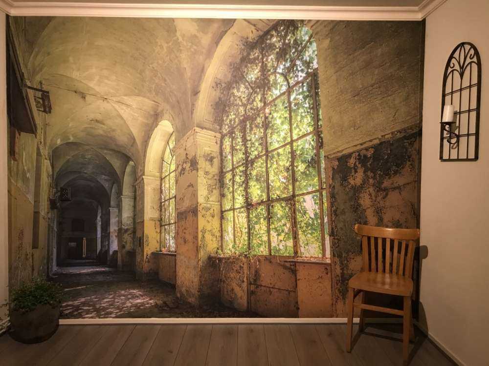 Altes verlassenes Gebäude auf Tapete