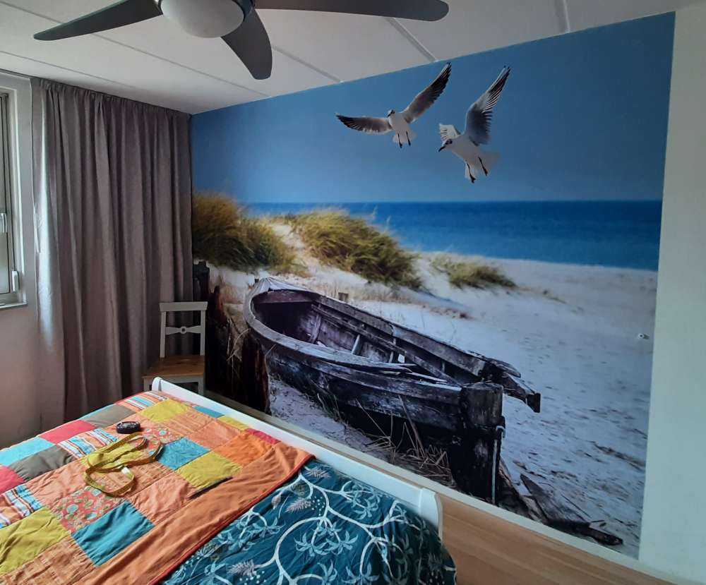 Möven, Strand und Meer